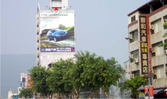 P-026鐵架廣告塔-高雄市九如二路672號-往火車站、高雄科公館方向廣告看板