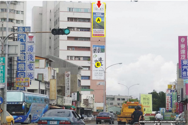 TN-W-165A【漢可威廣告】台南市東門路三段往仁德交流道